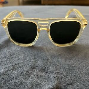 Rag & Bone yellow lucite glasses with black frame